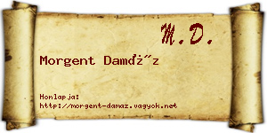 Morgent Damáz névjegykártya